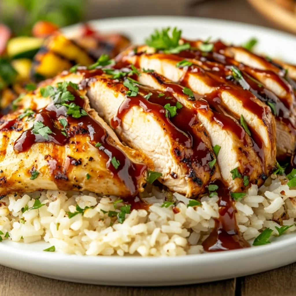 Halal BBQ Chicken and Rice Bowl